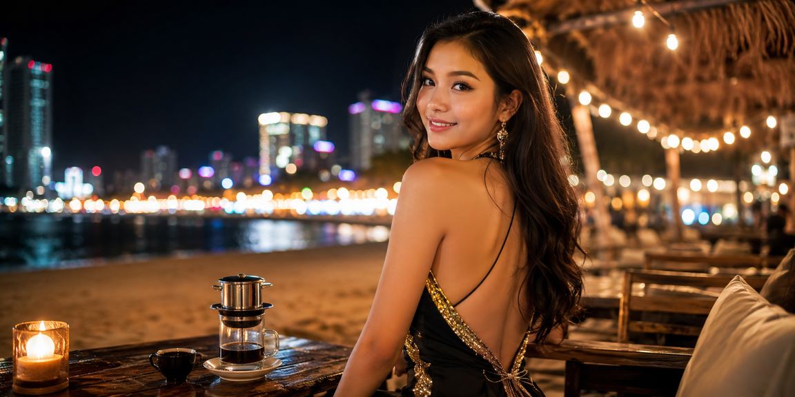 Người dùng tại Nha Trang trải nghiệm aa88 tại quán cà phê bên bờ biển