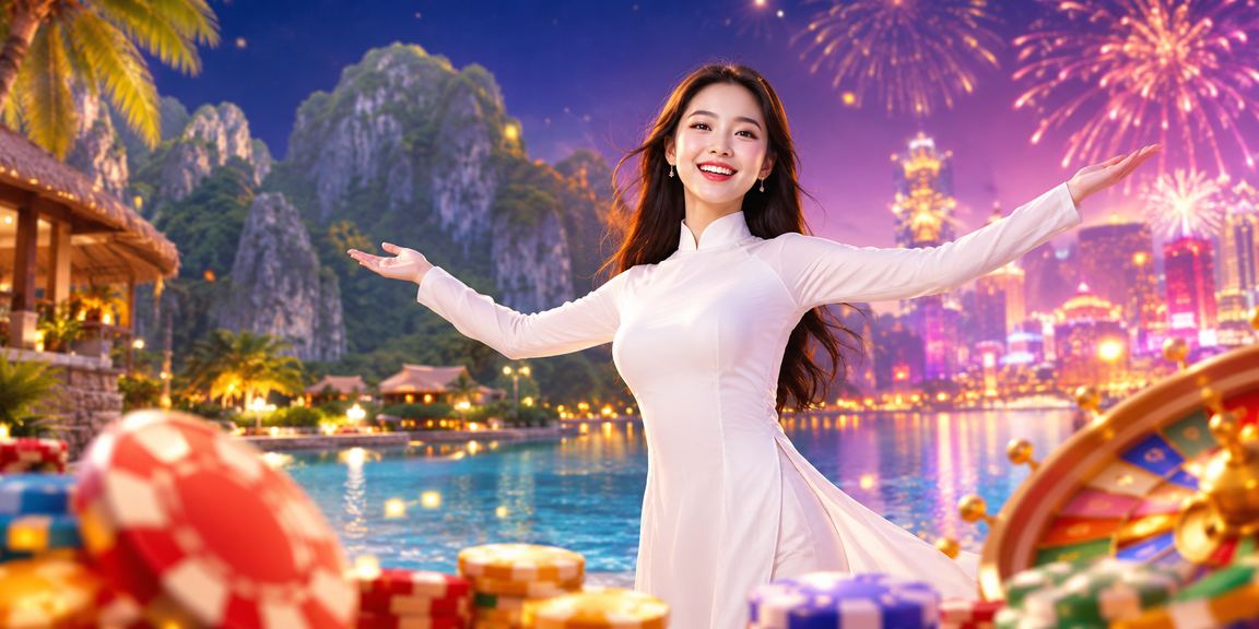 Người dùng tại Ninh Bình trải nghiệm ứng dụng casino online trong trang phục áo dài truyền thống